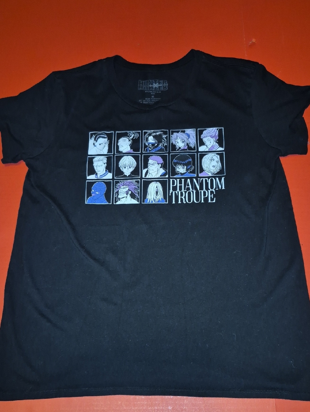 Hunter Black Graphic Tee with White and Purple Ink PHANTOM TROUPE SIZE MED
